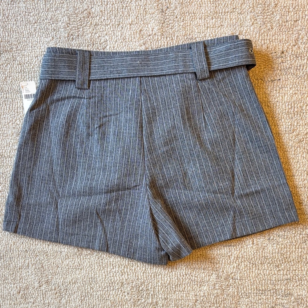 Anthropologie Gray Striped Women's Skort - Picture 3 of 6